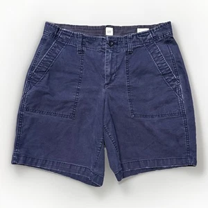 Gap Donna Taglia 6 Fidanzata Chino Elasticizzato Blu Navy Corto Vita Media 31x7 - Foto 1 di 6