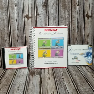 Software de bordado Bernina PC versión 3 con manual de guía del usuario y arte de embrodar - Imagen 1 de 15