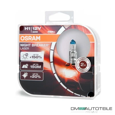 Osram Night Breaker Laser SET Next Generation H1 12V 55W 150% mehr Sicht Duo Box - Bild 1 von 2