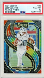 CEEDEE LAMB - 2024 PANINI SELECT TIE-DYE PRIZM #135 /25 PSA 10 COWBOYS - Bild 1 von 2