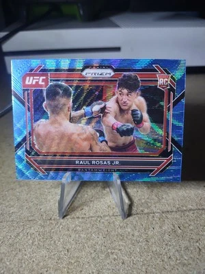 2023 Panini Prizm UFC Raul Rosas Rookie Blue Wave Prizm #8 - Image 1 of 2