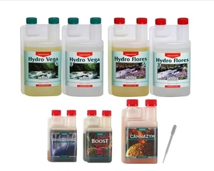 CANNA Hydro Vega + Flores Düngerset Inkl. Boost, Cannazym, Rhizotonic - Bild 1 von 1
