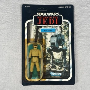 Vintage Star Wars ROTJ AT-ST Driver Action Figure 77A Card Back 1983 MOC Kenner - Foto 1 di 15