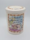 Johnson Brothers Born To Shop Coffee Jar Container Ceramic VGC Collectable Funny