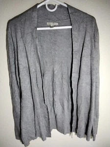 Dana Buchman Womens Cardigan Sweater Size Large Gray No Closures - Picture 1 of 3