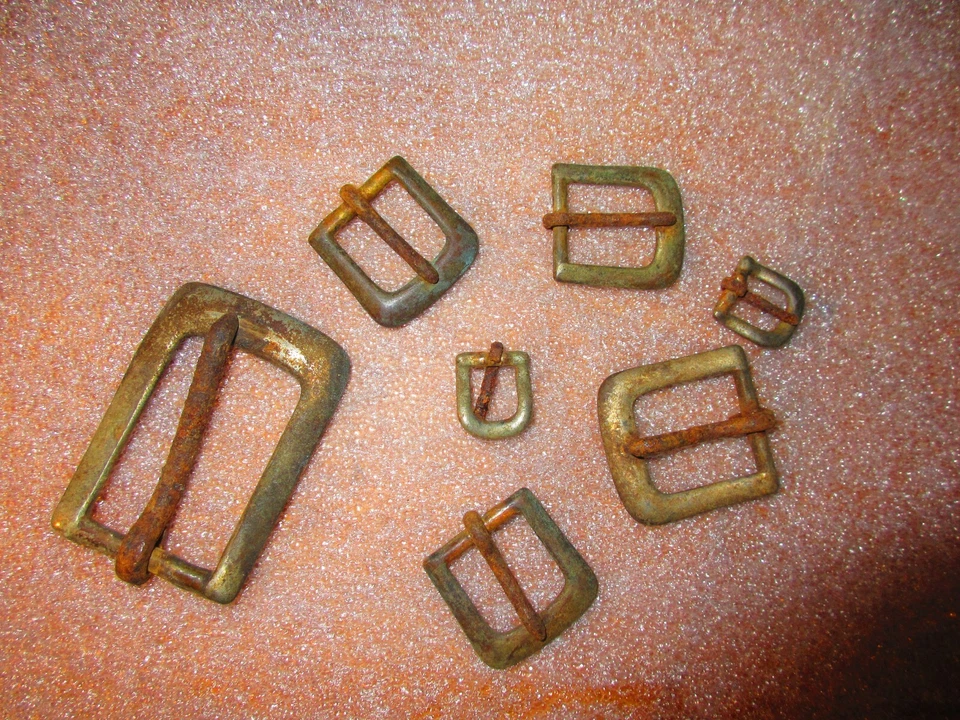 DE COLECCIÓN HEBILLAS DE LATÓN TALLAS CULO 7 ct CINTURÓN ARTESANAL FABRICACIÓN STEAM PUNK Foto 1 de 1