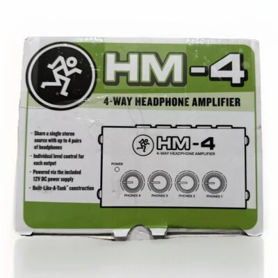 Mackie HM-4 4-Way Distribution Headphone Amplifier Amp w/4 Headphone Outputs - Image 1 of 2