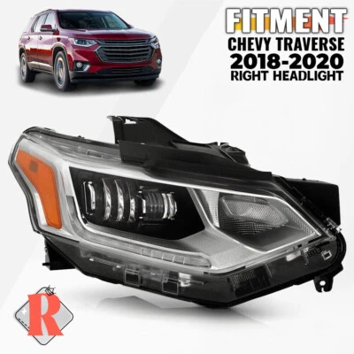 For 2018-2021 Chevrolet Traverse FULL LED Type w/ DRL Headlight Passenger Side - Image 1 of 2