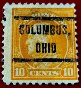 United States: 1917 Benjamin Franklin 10 C. (Collectible Stamp). - Picture 1 of 1