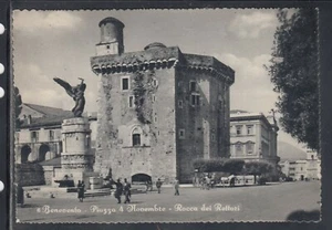 Cartolina Benevento Piazza 4 Novembre Rocca dei Rettori ANIMATA QB17 - Picture 1 of 1