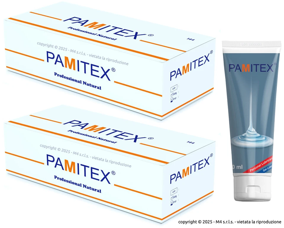 288 Preservativi Pamitex Classici scatola bianca 2 box + Lubrificante 100 ml - Immagine 1 di 4