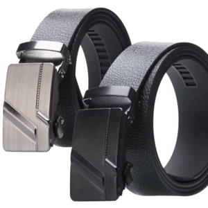 Mens Belts Leather Dress Belts Ratchet Belt Automatic Buckle Size Customized - Picture 1 of 7