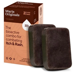 (2-Pack) Natural Itch Relief Bar Soap Bites Soothes Itchy Skin | Marie Originals - Picture 1 of 7