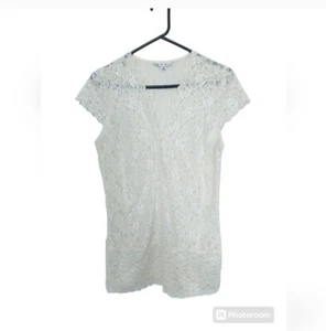 Cabi creme elfenbein Spitze Damen Bluse Shirt Gr. Medium Cottagecore feminin - Bild 1 von 8