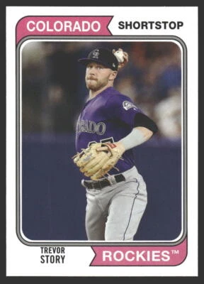 Trevor Story #124 2020 Topps Archives Colorado Rockies - Image 1 of 2