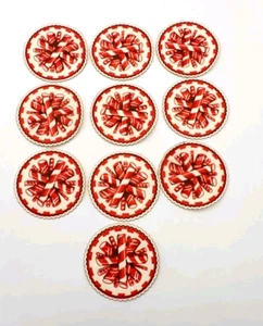 Juego De Colección De 10 Posavasos De Papel Menta Lata De Caramelo De Navidad Barware - Imagen 1 de 3