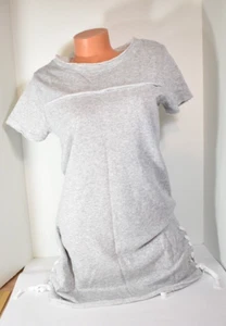 Women's RD Style Gray Casual Terry Cloth Sweatshirt Lace Up Dress M NWOT - Picture 1 of 7