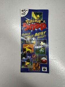 1999 Nintendo Store Promo Display Brochure N64 Pokemon Snap Game Pamphlet Flyer