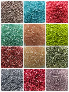 200 -1000 Seed/Bugle Beads 3x2mm. 17Colours. Crafts Jewellery Making. UK Seller - Picture 1 of 20