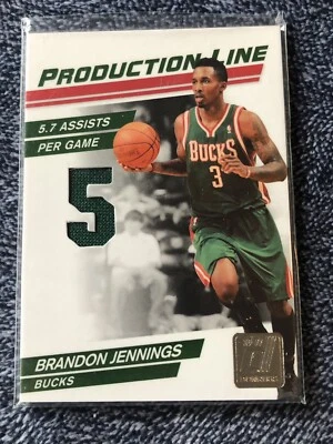 2010-11 Donruss Production Line Materials /399 Brandon Jennings #57 - Imagem 1 de 3