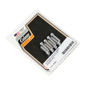 Colony 8708-8 Lifter Base Screws 12 Point Chrome 76+ Shovelhead Evolution 60089 - Picture 1 of 2