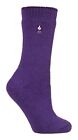 Ladies Original Heat Holders Thermal Boot Socks Plain Purple