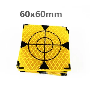 New 100 PCS REFLECTOR SHEET REFLECTIVE TAPE TARGET (YELLOW COLOUR) - Picture 1 of 15