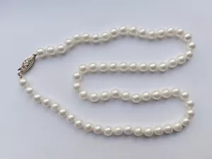 6MM ZUCHTPERLENKETTE 14K GOLD UND GEKNOTET! 17" LANG - Bild 1 von 1