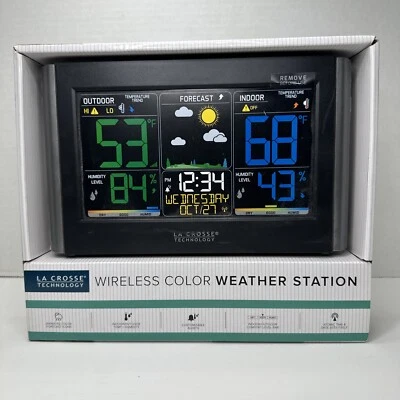 La Crosse Technology C85845 Atomic Clock Color Wireless Forecast Station - Image 1 of 4