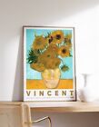 Van Gogh Art Print | Vase With 12 Sunflower | Antique Flower Painting