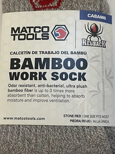Matco Tools Bamboo Work Sock - Picture 1 of 5