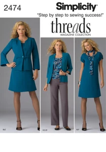 Simplicity Sewing Pattern 2474 Womens Dress Top Pants Cardigan Sizes 20W-28W UC - Picture 1 of 6