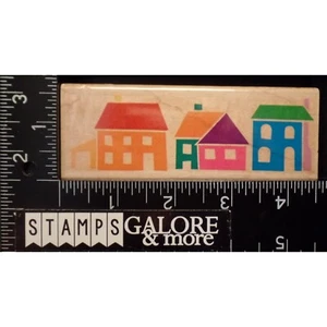 RUBBER STAMPEDE RUBBER STAMPS Z-21-F THE NEIGHBORHOOD HOME HOUSE BORDER #W20 - Picture 1 of 2