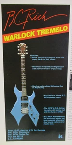 B.C Rich Warlock Tremelo E-Gitarre / Martin & Sigma Acoustic 1983 Print Ad - Bild 1 von 2
