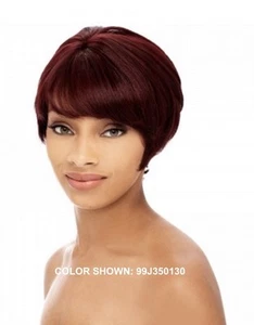 IT'S A WIG 100% HUMAN HAIR HH TARA-1 SHORT STRAIGHT HAIR WITH VOLUME STYLE WIG - Picture 1 of 15