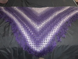 Handmade Crocheted Shawl - Picture 1 of 4