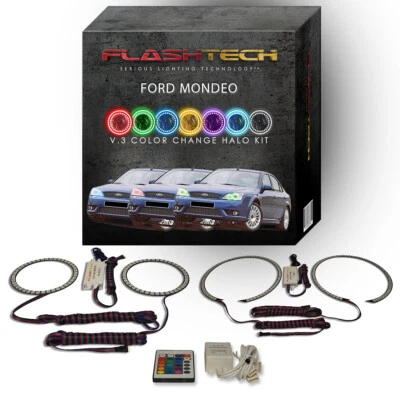 Kit Halo LED Ojo de Ángel RGB con Control Remoto IR para Faros Ford Mondeo 2000-2007 Foto 1 de 4