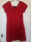 Skunkfunk Dress Red Felted Wool Blend A Line Short Slv Size 1 L32" Xs Used Vgc