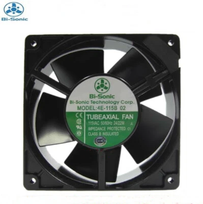 Bi-sonic 4E-115B 02 axial fan 115VAC 120*120*38mm 24W/22W Cabinet Cooling fan - Image 1 of 3