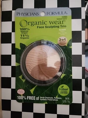 PHYSICIANS FORMULA ORGANIC SCULPTING TRIO FACE POWDER #1093 SUNKISSED ORGANICS - Image 1 of 2