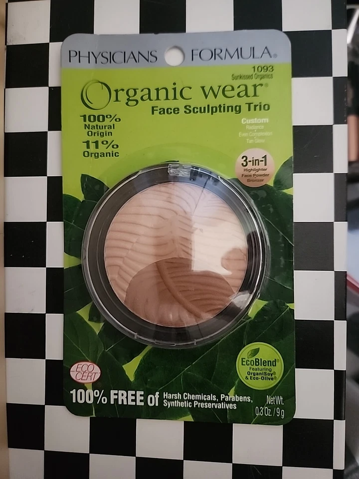 PHYSICIANS FORMULA ORGANIC SCULPTING TRIO FACE POWDER #1093 SUNKISSED ORGANICS - Image 1 of 2