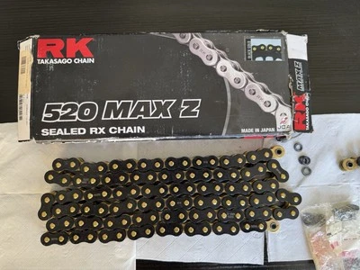 Cadena de eslabones para motocicleta RK MAX-Z 106 - paso 520 - negra/dorada Kawasaki Ninja Foto 1 de 3