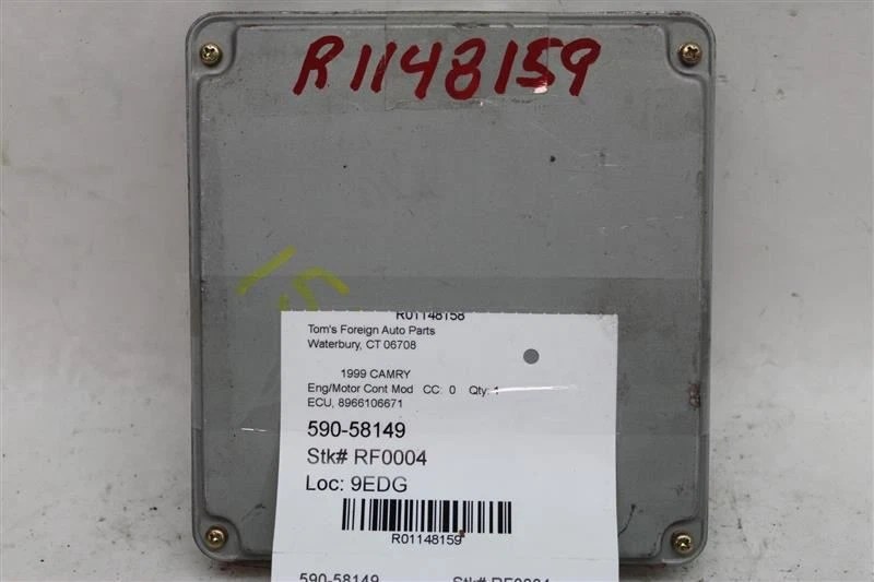 Computadora ECU ECM TOYOTA CAMRY SOLARA 1999 99 8966106671 1148159 Foto 1 de 4