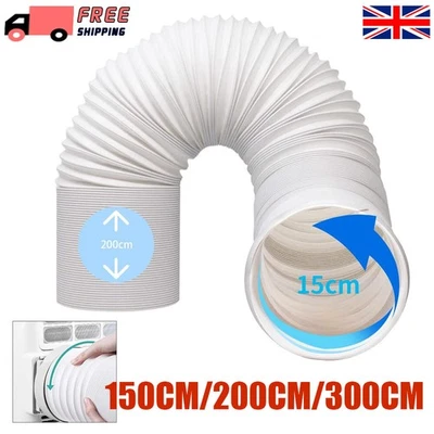 NEW 1.5M/2M/3M Flexible Air Conditioner Exhaust Pipe Vent Hose Duct Outlet UK - Image 1 of 4