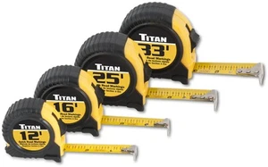 10902 4-Piece Tape Measure Set (12', 16', 25' and 33') - Picture 1 of 4