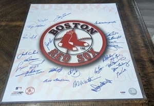 Boston Red Sox Multi Signed 16x20 PSA COA 26 Signatures Jim Rice George Kell - Picture 1 of 10