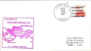 Frontier Airlines First Flight Odessa Texas - Abilene Texas - 1983 Boeing 737 - Picture 1 of 2