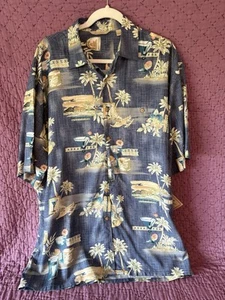 Paradise Collection Hawaii Herren Hemd Größe Large Hawaii Strand Palme Neu mit Etikett - Bild 1 von 16