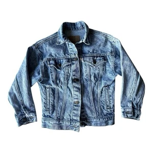 Vintage Levis Denim Trucker Jacket Youth Med Made In USA - Picture 1 of 10