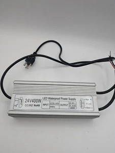 24 Volt 400 Watt LED Waterproof Power Supply 16.6 Amps AC 90-140 Volt Input - Picture 1 of 4